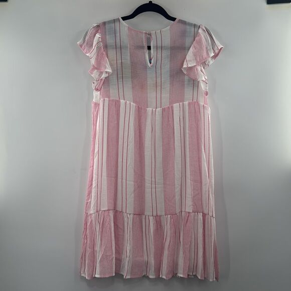 3for$20 Perch Blu Peper Anthropologie Embroidered Floral Stripe Design Small - Picture 5 of 5